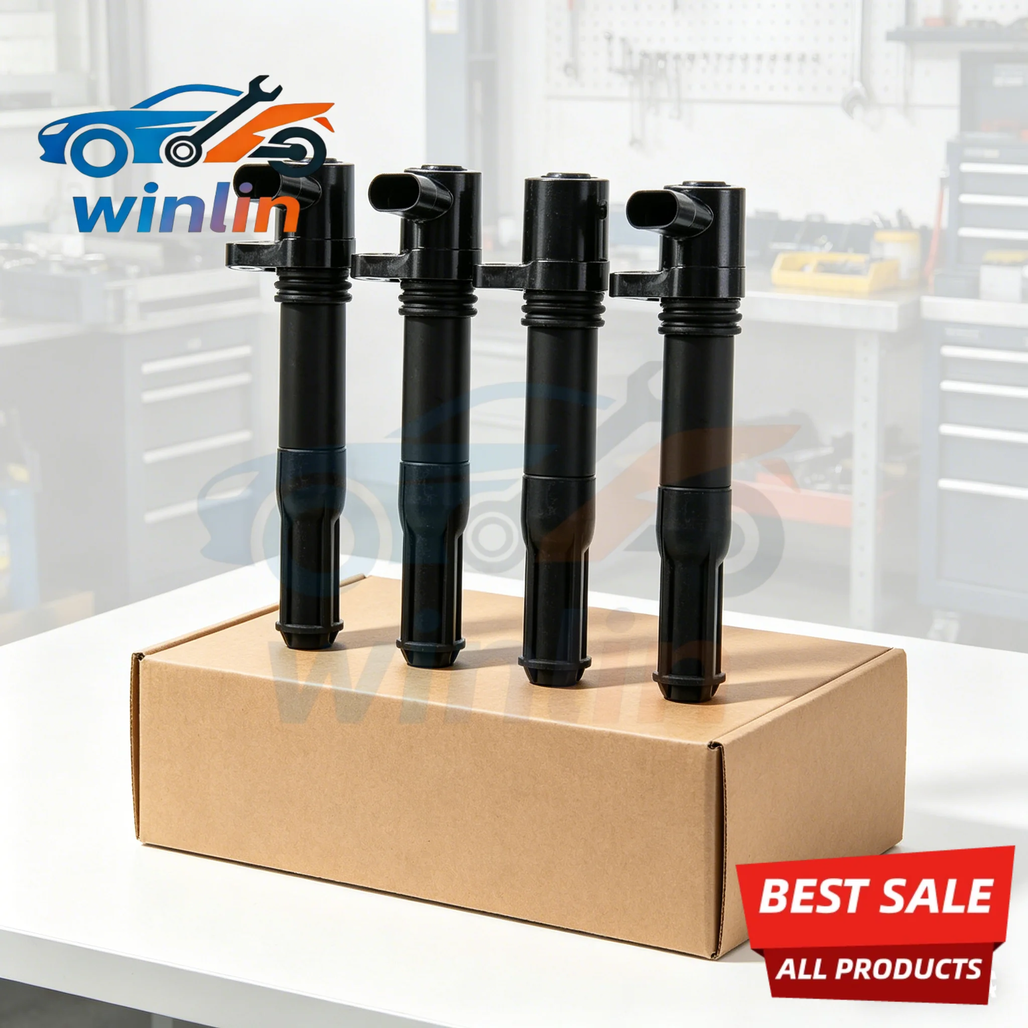 

4Pcs Ignition Coil Pack 46777288 for Alpha Romeo MITO Fiat 500 Boyue Panda 1.4 2004-2007 Auto Engine Parts