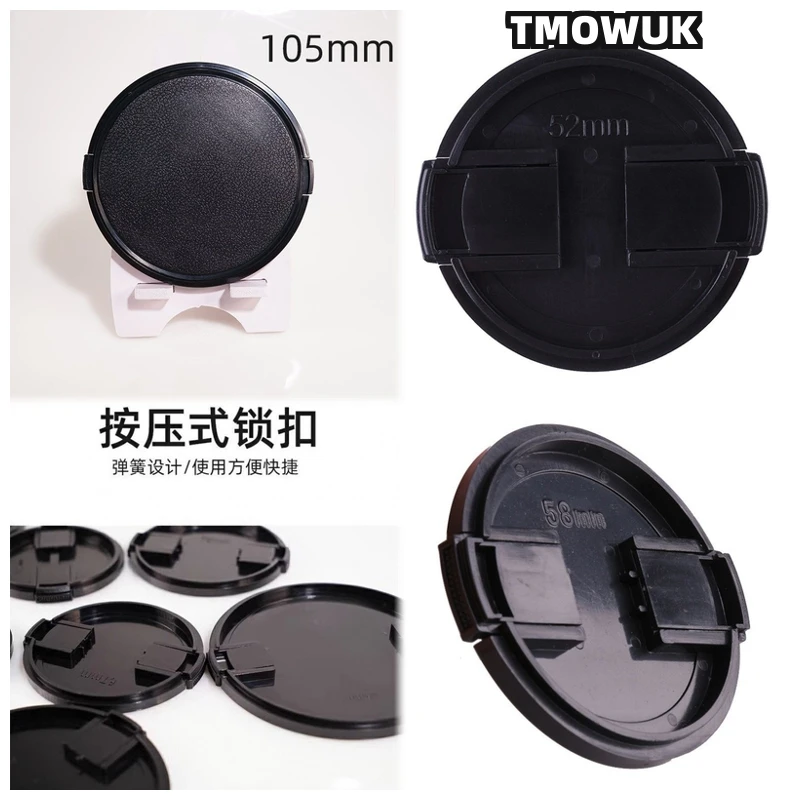

For Canon EOS R5 1D X 40D 80D 100D M50 Rebel T3i 550D Camera Lens Cap Protective Cover Center Pinch Snap-on 49mm 52 55 58 62 67
