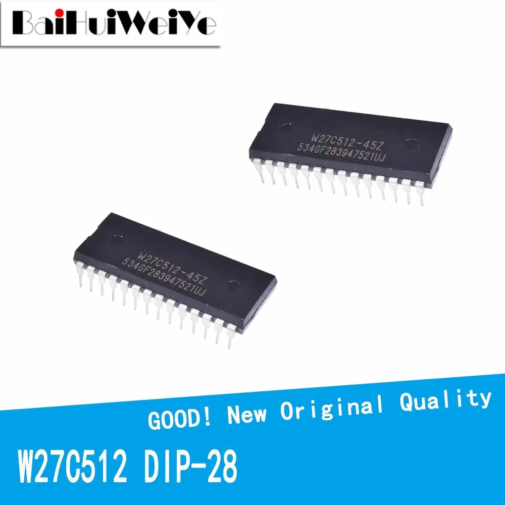 5PCS/LOT W27C512 W27C512-45Z W27C512-45 27C512 EEPROM 512KBIT PARALLEL IC DIP-28 New Good Quality Chipset