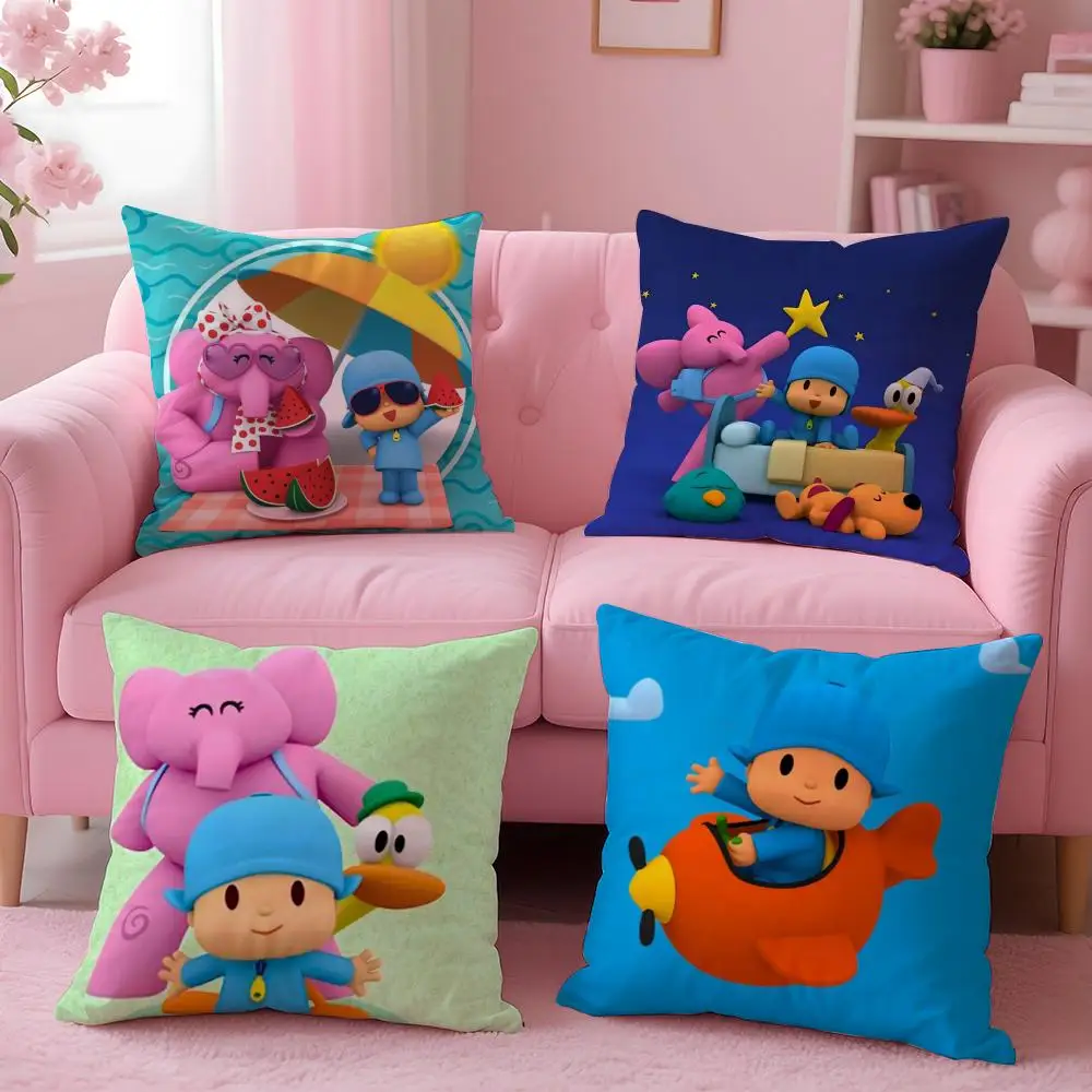 

Cartoon Cute P-Pocoyo Cushion Cover Comfortable Reversible Pillow Cover Ideal for Car Sofa Bedroom & Beyond