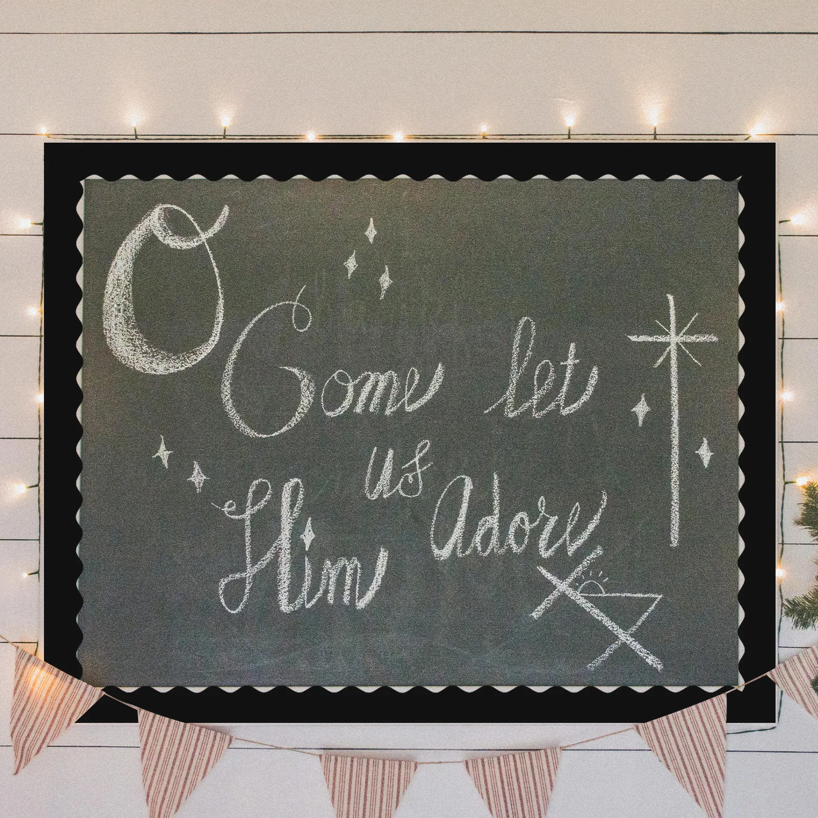 

Waterproof Border Stickers Classroom Bulletin Board Decor Chalkboard Decoration Décor Black Bulltin Display