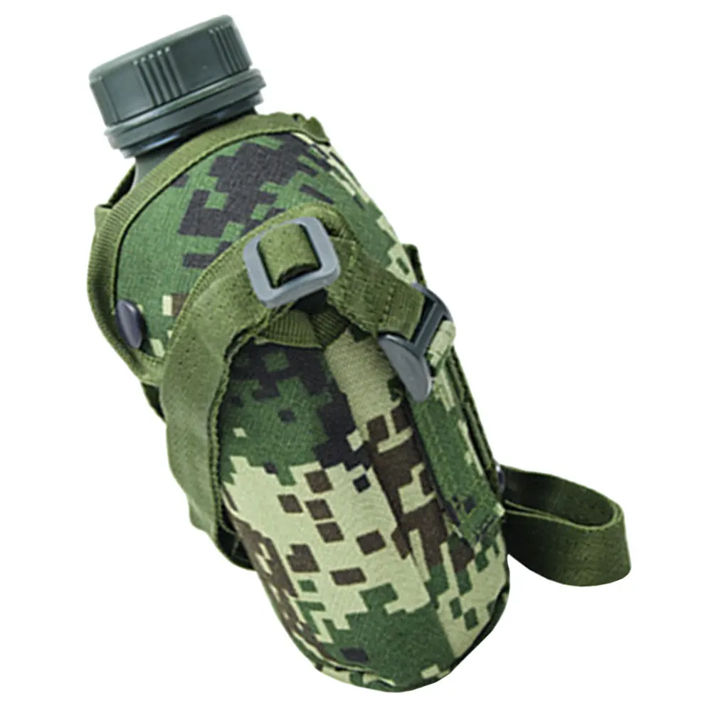 

Portable Camping Water Bottle Military Canteen Outdoor Hiking Lightweight Aluminum Insulated Non-Slip Handle For Travel Training