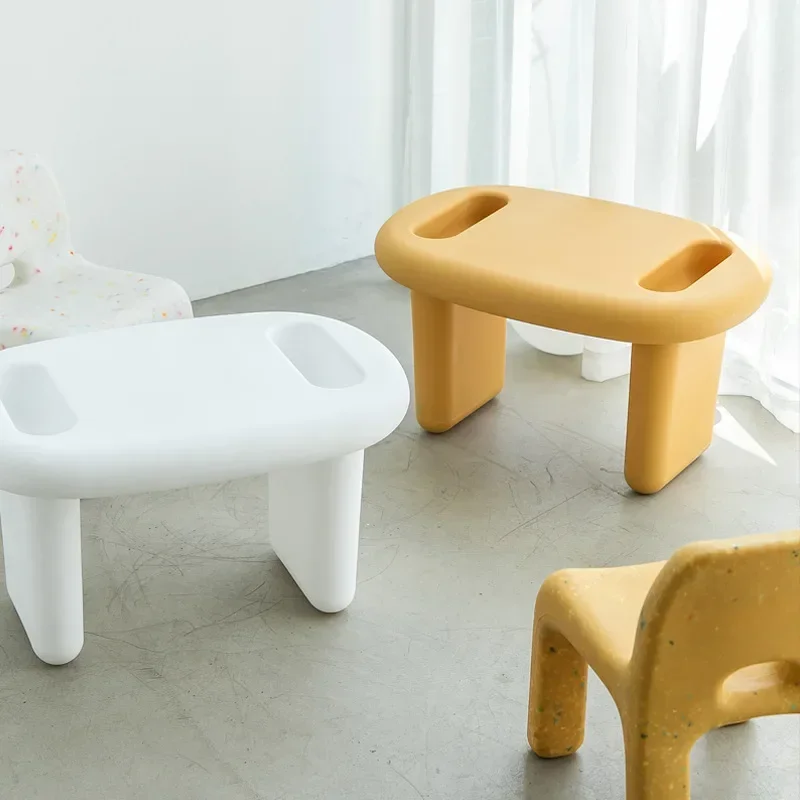 Modern Children's Tables and Chairs Kindergarten Baby Reading Chair Household Internet Celebrity Plastic White Starry Sky Stool