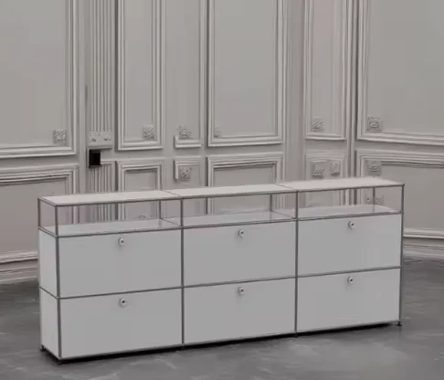 Hot sales Stainless Steel Frame Corner Table Modular Cabinet