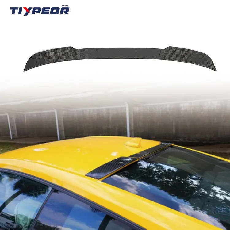 

TIYPEOR Real Dry Carbon Fiber Roof Spoile For Ford Mustang Dark Horse 2024+ 2025 2.3 EcoBoost / GT Coupe S650 Rear Wing