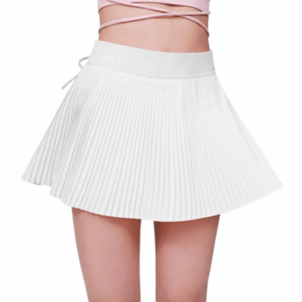 

Летняя спортивная юбка с высокой талией, быстросохнущая двухслойная женская спортивная юбка для гольфа с защитой от вспышек и карманом