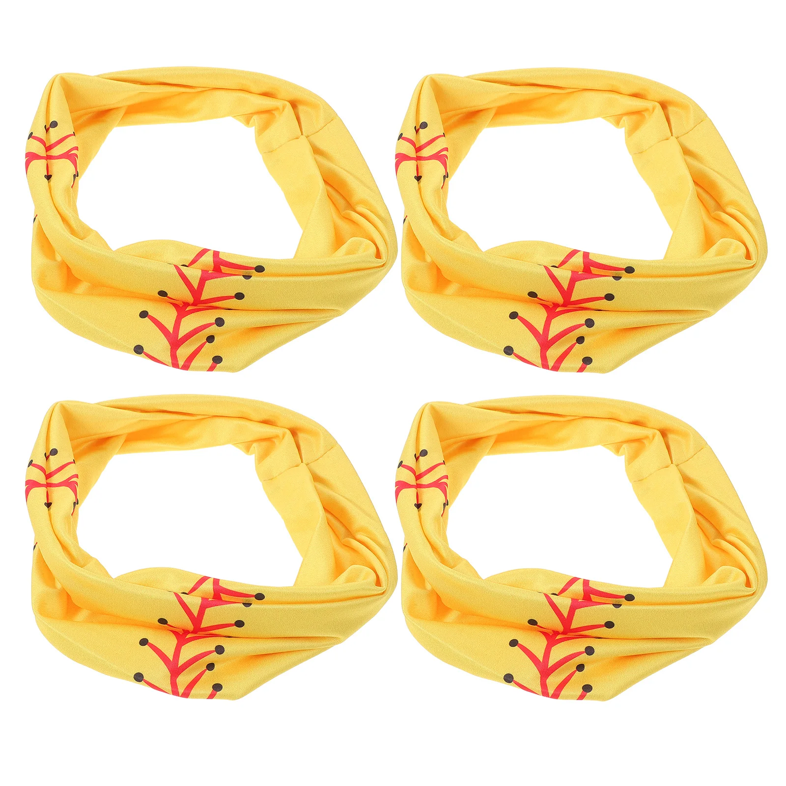 

4pcs Sweat Wicking Soft Stretchy Headbands High Elasticity Unisex Adult Sports Hairband for Running Yoga Fitness