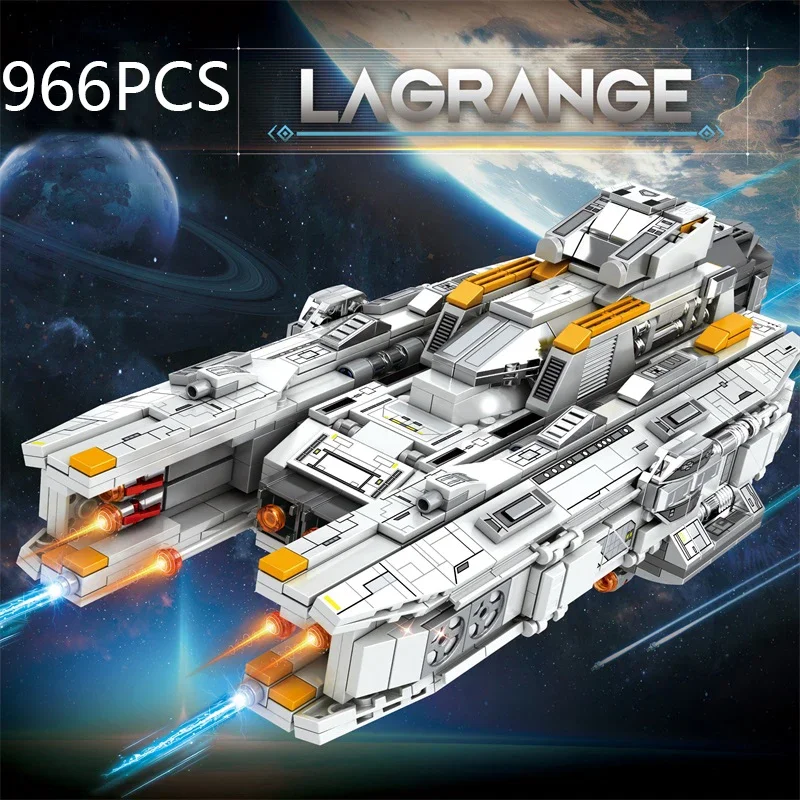 966PCS Space Fighter Building Block Star Battleship Artillery Ship MOC Model Bricks Children DIY Assembled Toys Christmas Gift