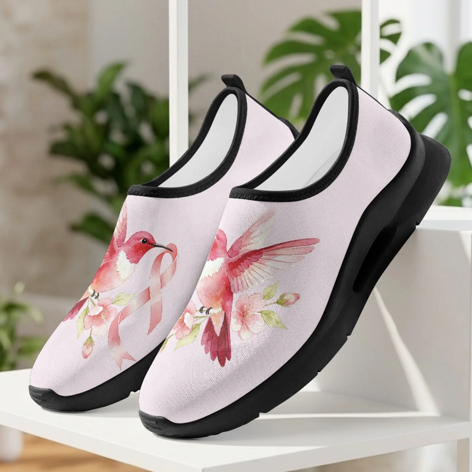 PENSTROLL Hummingbird Ribbon Lightweight Comfortable Tennis Walking Skate Shoes Walking Shoes for Men Running Office