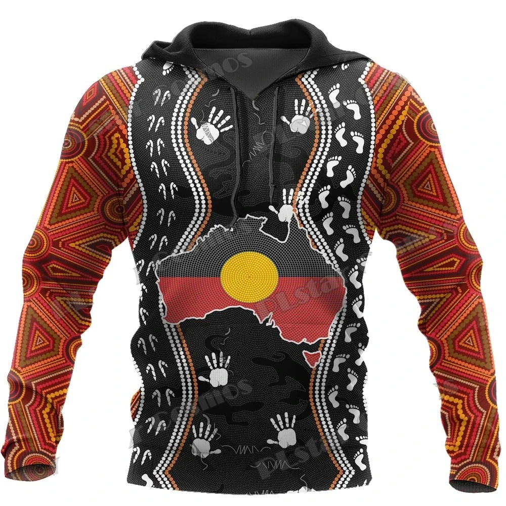 Autumn Men's Hoodie Australian Indigenous Hunting 3D Printed Hoodie Street Wear Unisex Harajuku Street Leisure Sports Pullover