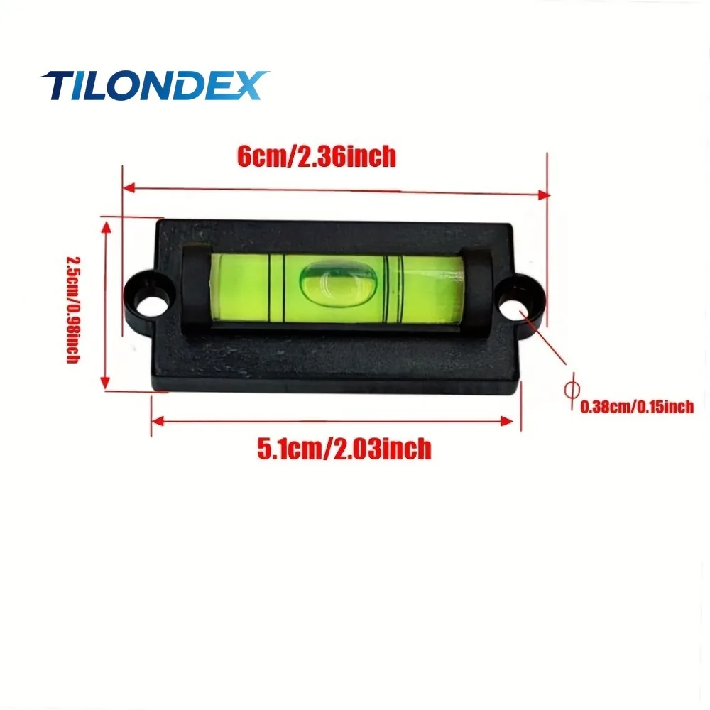 TILONDEX 4pcs RV Leveler Standard Level with Screw Bubble Spirit Level Travel Trailer Camping Leveling Tool