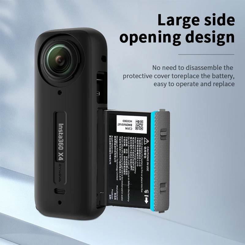 Tapa Protectora de cámara para Insta360 X4, funda de silicona para lente, carcasa anticaída para cámara deportiva, accesorios para Insta 360 X4