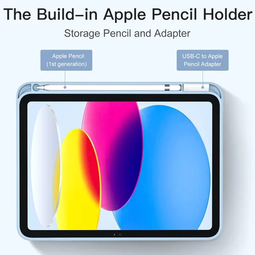 Compatible con iPad (A16) Funda de 11.a generación de 11 pulgadas 2025, para iPad de 10.a generación Funda de 10,9 pulgadas 2022 con portalápices