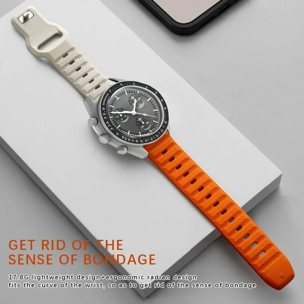 Silicone Band For Omega X Swatch Joint MoonSwatch Strap Sport Waterproof Bracelet 20 22mm For Samsung Watch 7 40/44mm Watchband