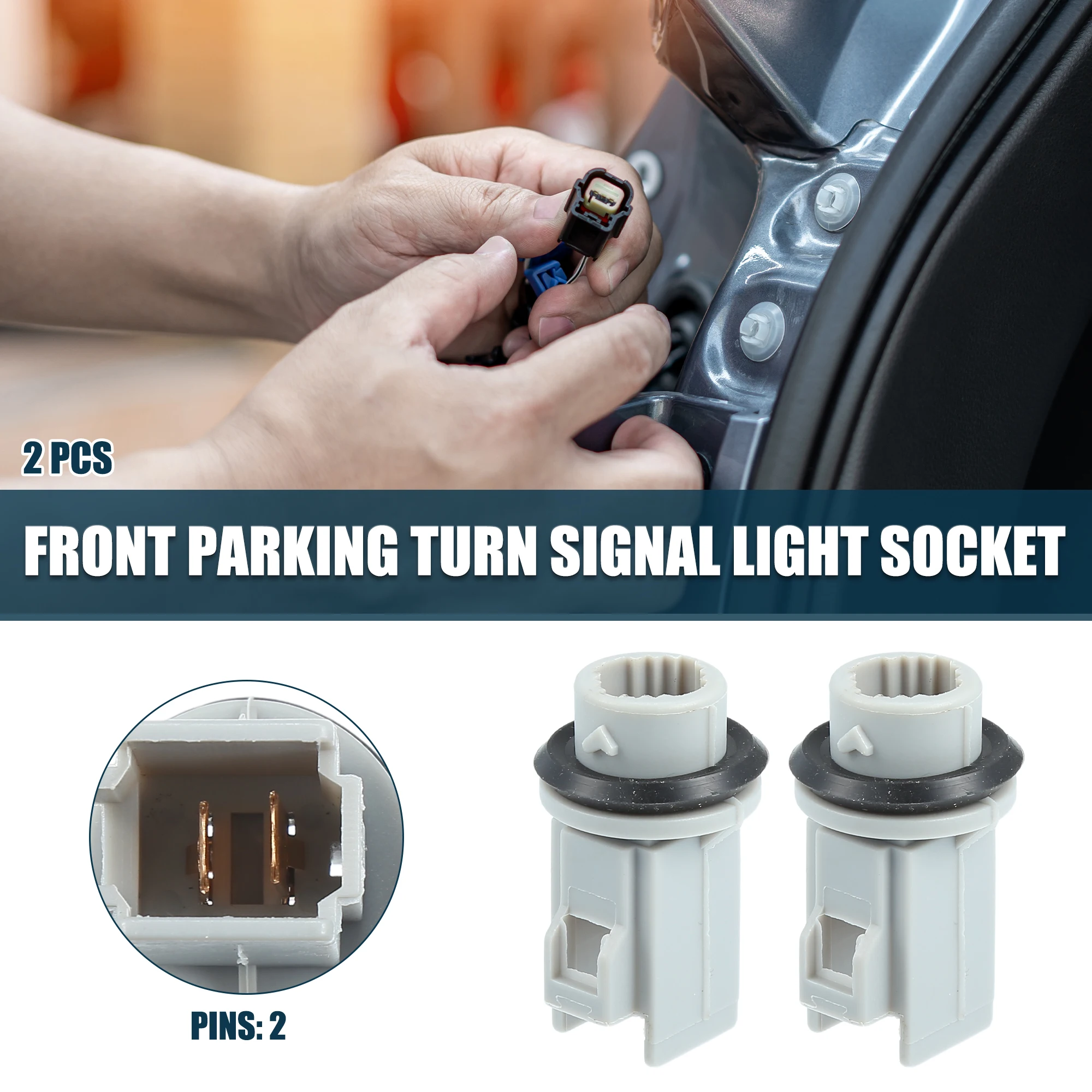 

X Autohaux, 2 шт., розетка для бокового габаритного фонаря для Honda Civic, 2-контактный адаптер для боковой габаритной лампы