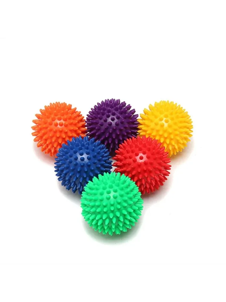 7cm Fitness-Physiotherapie PVC-Ball Harter Massageball mit Noppen zur Linderung von Plantarfasziitis Tragbares Gerät für Körperaufbau und Sport