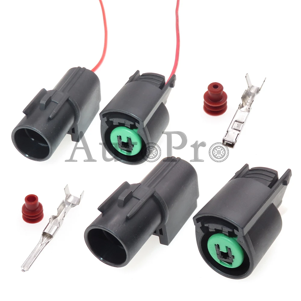 1 Set 1 Hole Auto Waterproof Connector AC Assembly PB625-01027 PB623-01020 Auto Compressor Plug Car Electric Wire Socket