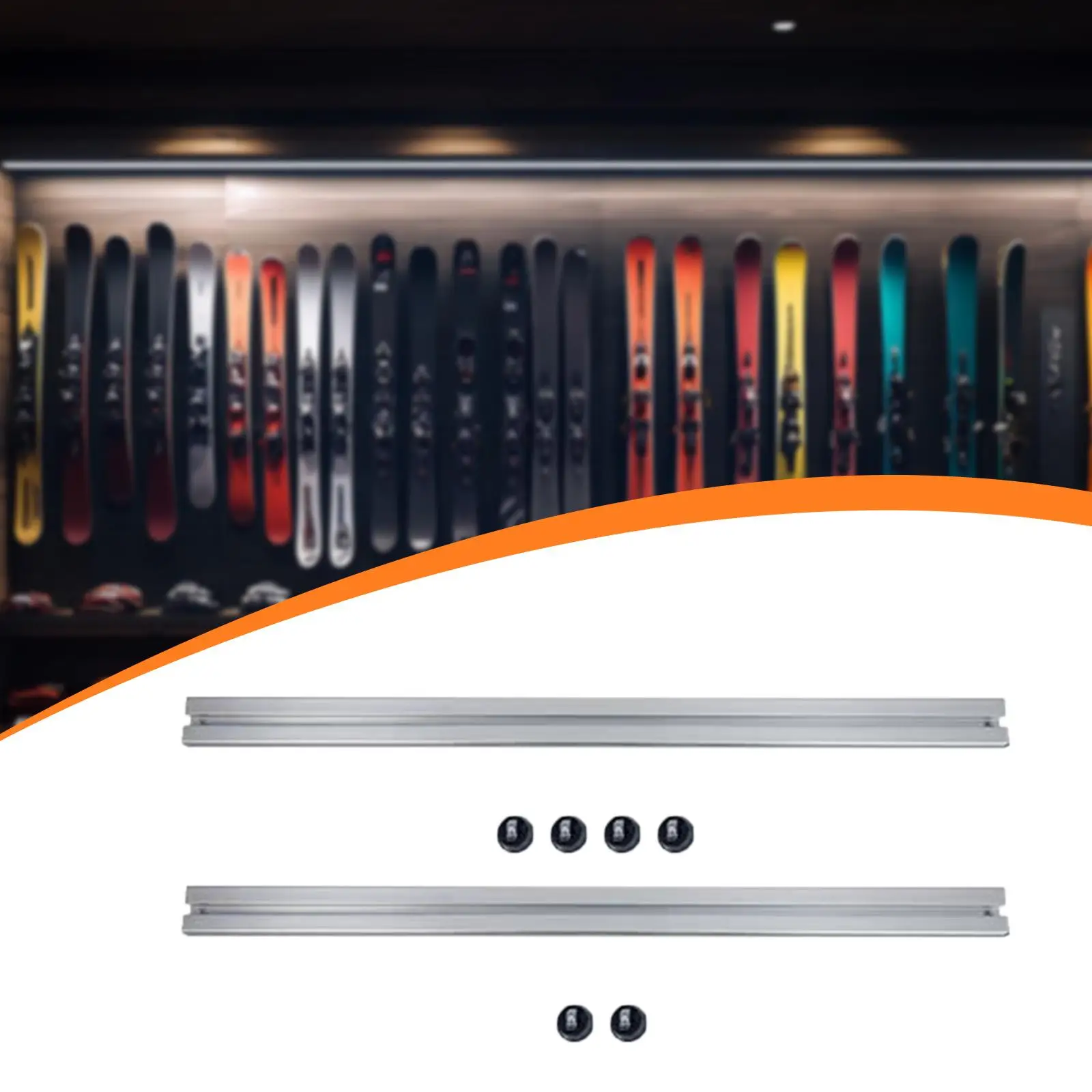 Picture 6: Vertical Snowboard Wall Rack Sturdy Construction Ski Equipment Holder Versatile Mount for Garage Dorm Room