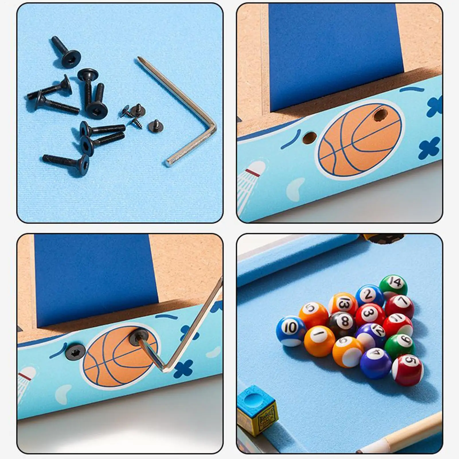 

Kids Billiard Tables Educational Folding Interactive Games Tabletop Billiard Toys Kids Pool Table Set For Adults Family Home
