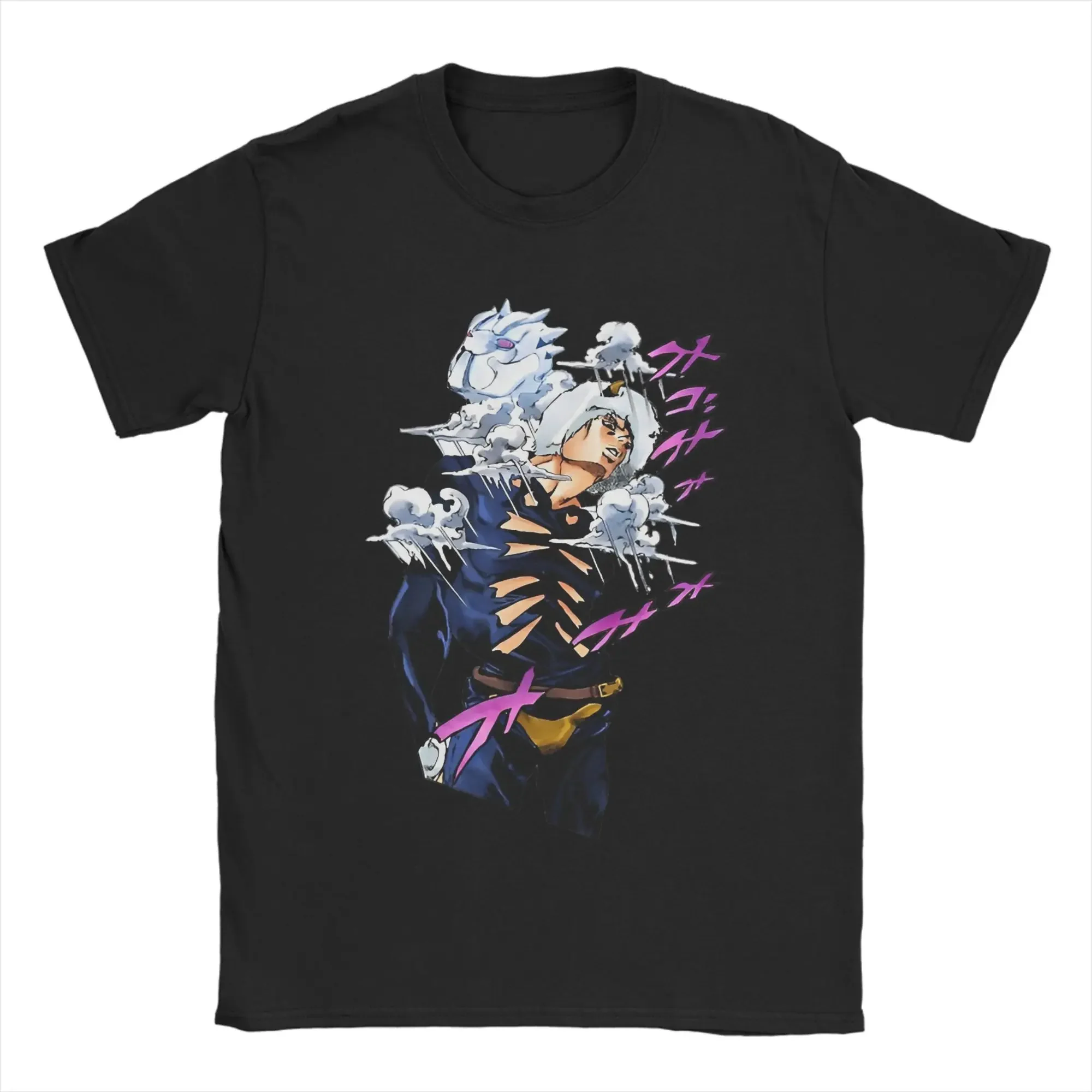 Weather Report Manga J-Jojos Anime Apparel Unisex T Shirt Pure Cotton Tee Graphic Printing Adventure Anime Tops T-shirt