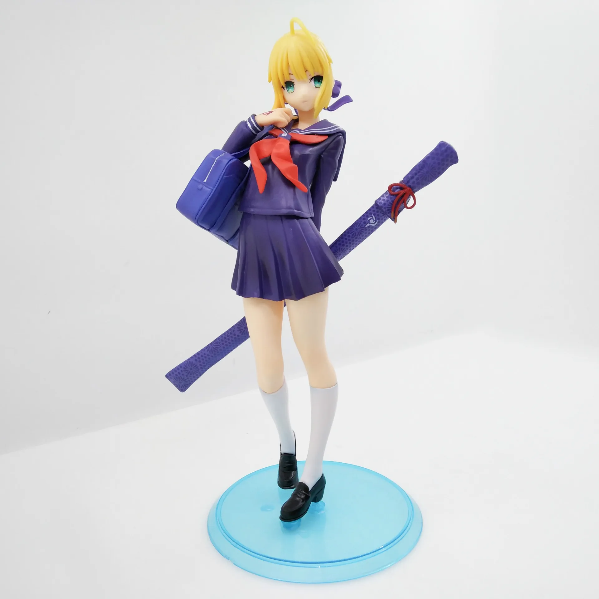 

Anime Fate Saber School Uniform Limited Edition Figurine Model PVC Action Toys New Year's Christmas Gifts 22cm
