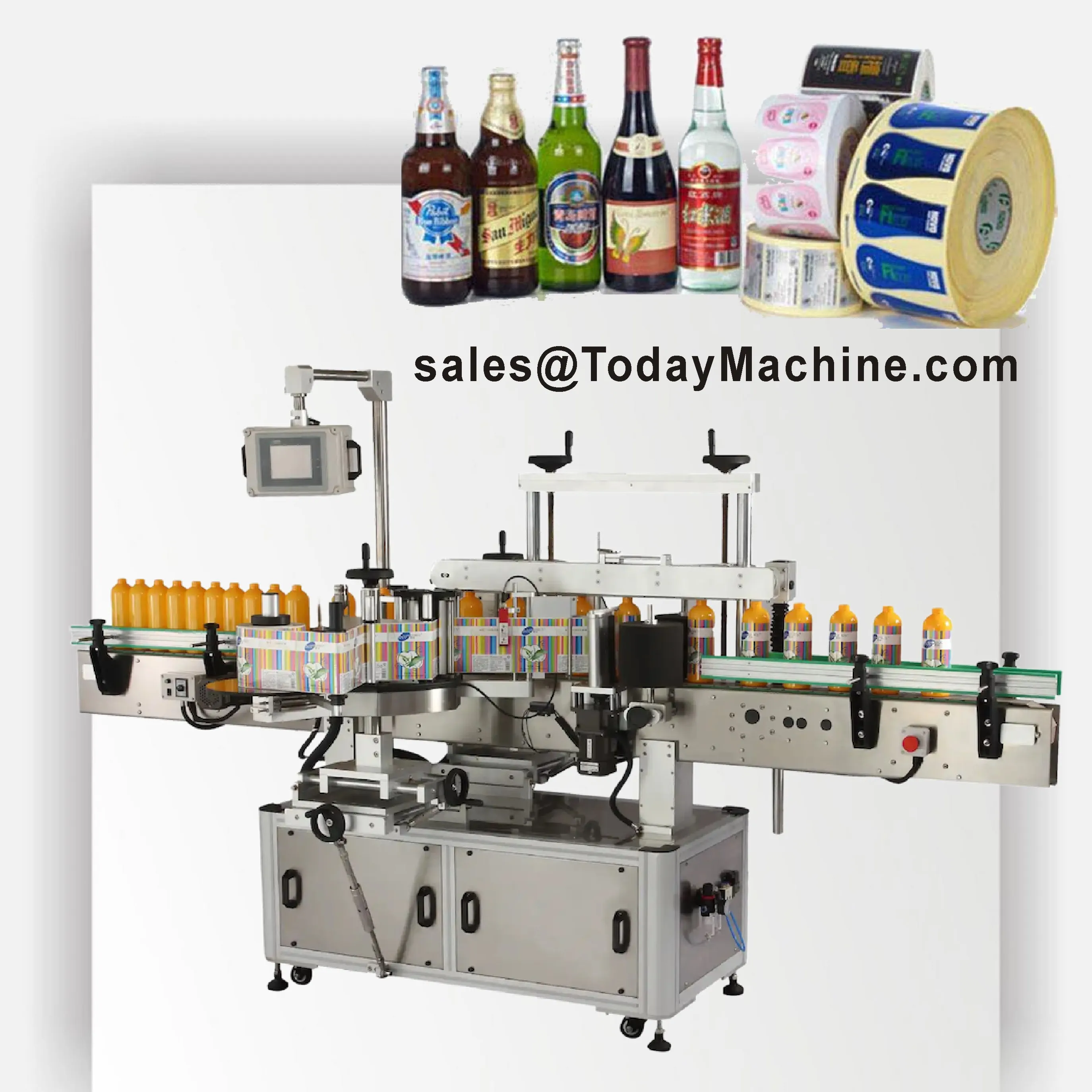 Oil Cosmetics Small Glass Bottle Labeling Applicator Machinery Round Sticker