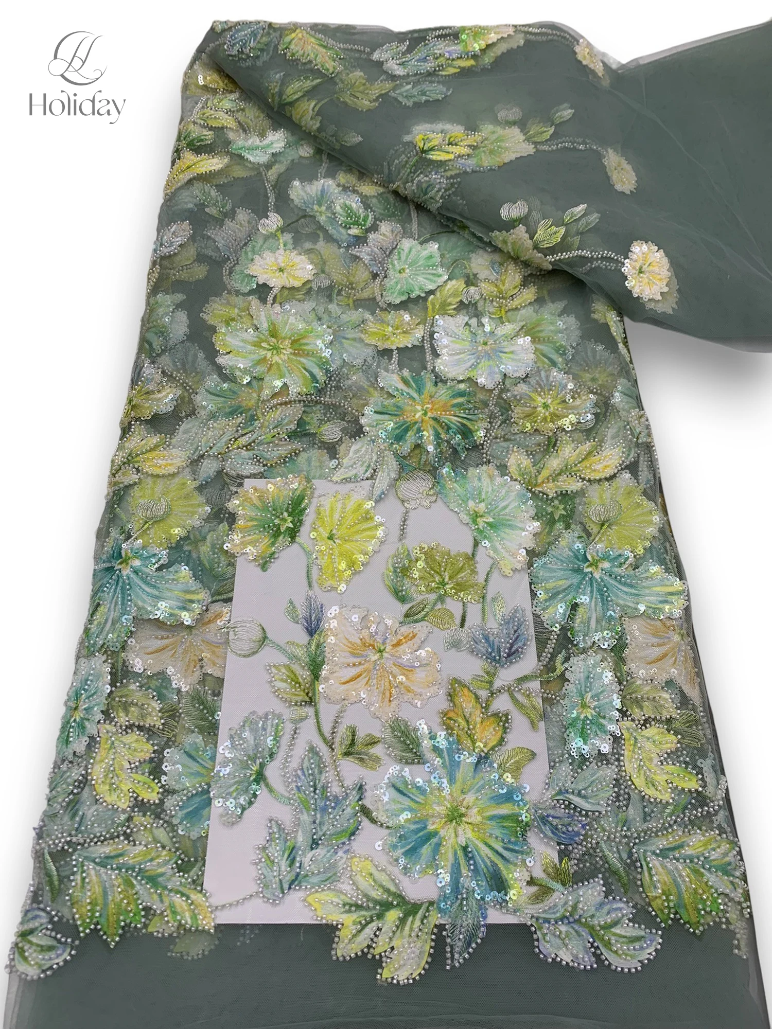 

Hot Sale Sequin Embroidery Fabric Floral Pattern Sparkle Glitter Cloth for Evening Dress Gown DIY Material Dubai fabric