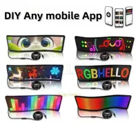 Led Matrix Panel USB 5V Multilingual App Programmable Flexible Screen Display Animation DIY Led Scrolling Car Sign for Shop Ad