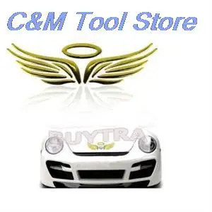 Gold Silver Red Optional for Car Decoration 3D Angel Fairy Wings Auto Car Sticker Emblem Badge Decal Car Logo Decor Sticker 1Pcs