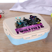 New Fortnites Bento Lunch Box Kids School Food Storage Containers Cartoon Figure Printed Food Container Children Birthday Gifts