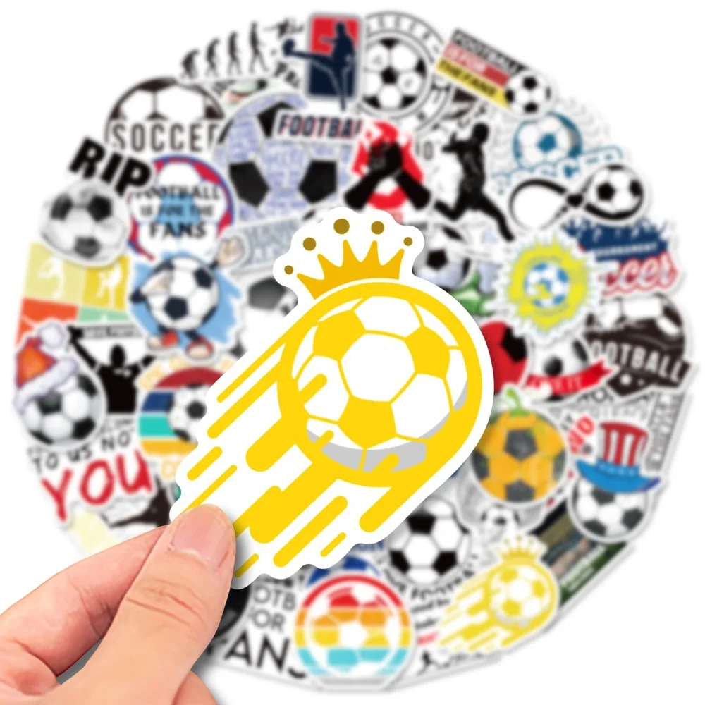 10/50pcs Football Stickers Graffiti Soccer Sports Vinyl Decal for Luggage Water Bottle Helmet Scrapbook Motorcycle Bicycle Car