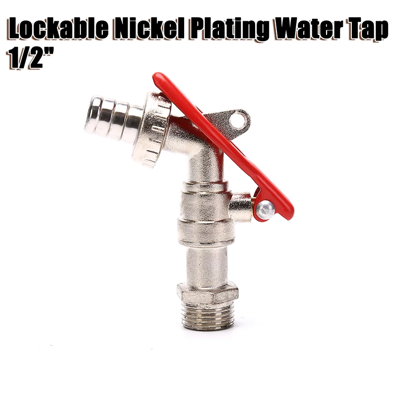 

Garden Hose Faucet With Lock Water Tank Connector Replacement Tools 1/2 Inch Brass Wire Water Tap Lockable Faucet