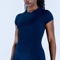 Impact Short Sleeve Top sport T-shirt women fitness Seamless Gym clothes Workout Activewear Yoga Running Tee Slim versatile top - Image 5