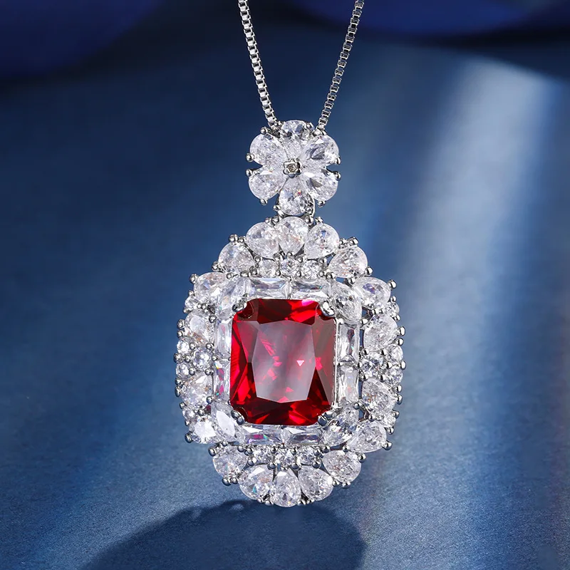New jewelry model: gold-plated colored gemstone minimalist style light luxury set, main stone 12*10