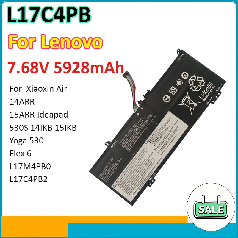 

L17C4PB0 Laptop Battery For Lenovo Xiaoxin Air 14ARR 15ARR Ideapad 530S 14IKB 15IKB Yoga 530 Flex 6 L17M4PB0 L17C4PB2