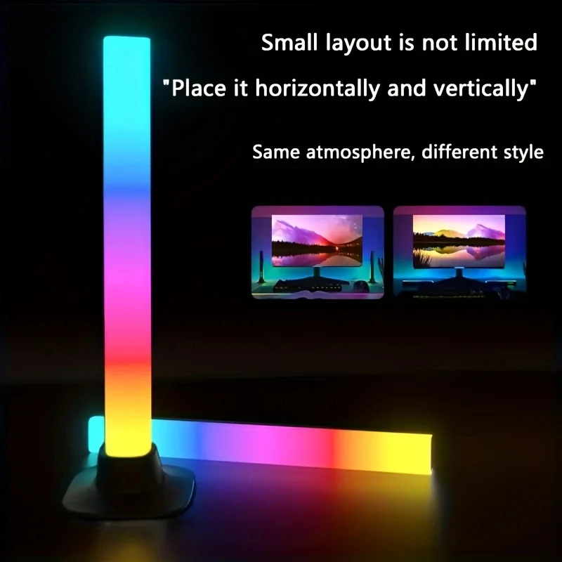 Imagem -06 - Barra de Luz Rgb para Monitor de Computador Ritmo Musical Decoração de Ambiente de Férias tv de Esportes Eletrônicos Iluminação de Parede