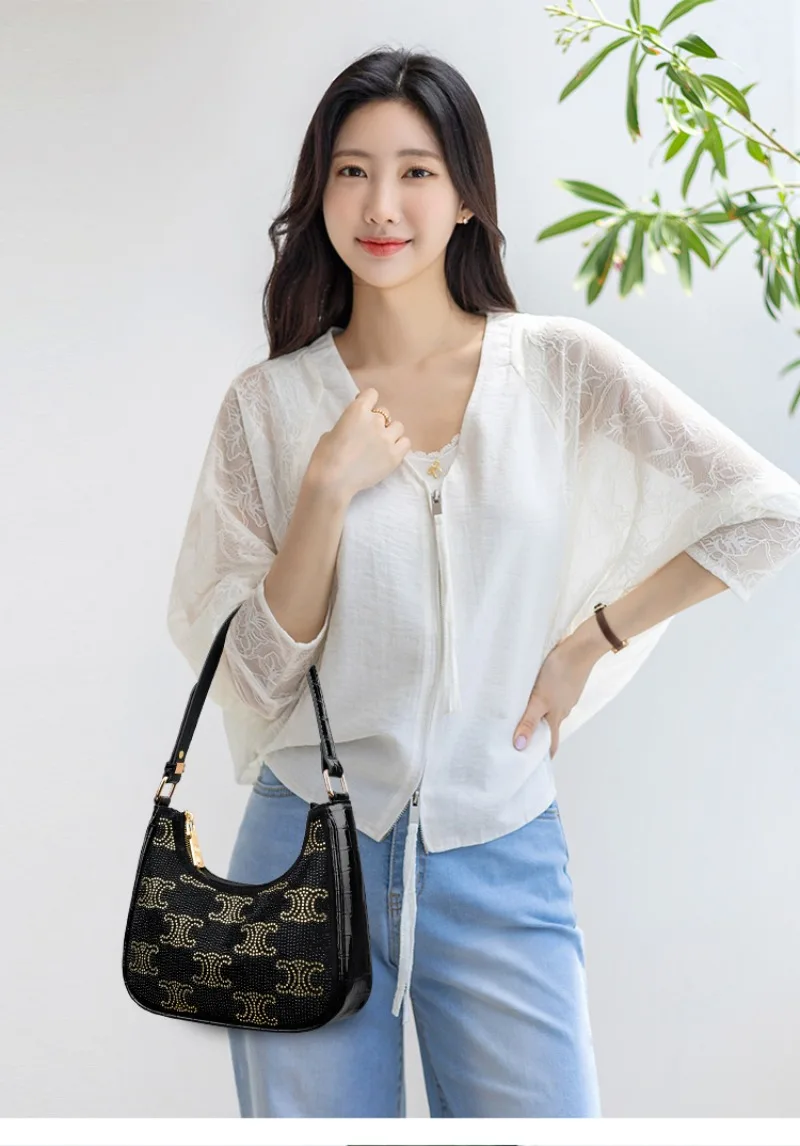 حقيبة يد نسائية فاخرة وحصرية فاخرة وحقيبة كروس جلدية عتيقة حقيبة كتف راقية