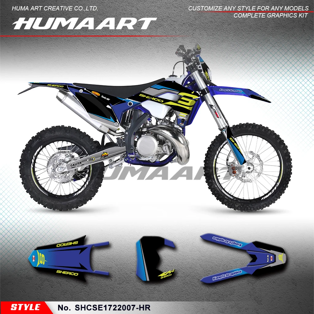 HUMARRT Motorcycle Decals Laminated for Sherco SE-R SC FSE-R SCF 125-500 2017 2018 2019 2020 2021 2022 2023, SHCSE1722007-HR