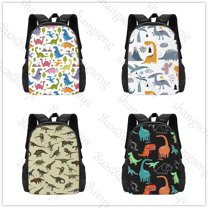 

Мультяшный динозавр, большая вместительная школьная сумка с принтом для мальчиков и девочек, рюкзак для подростков, студентов, отдыха, путешествий, пригородный рюкзак