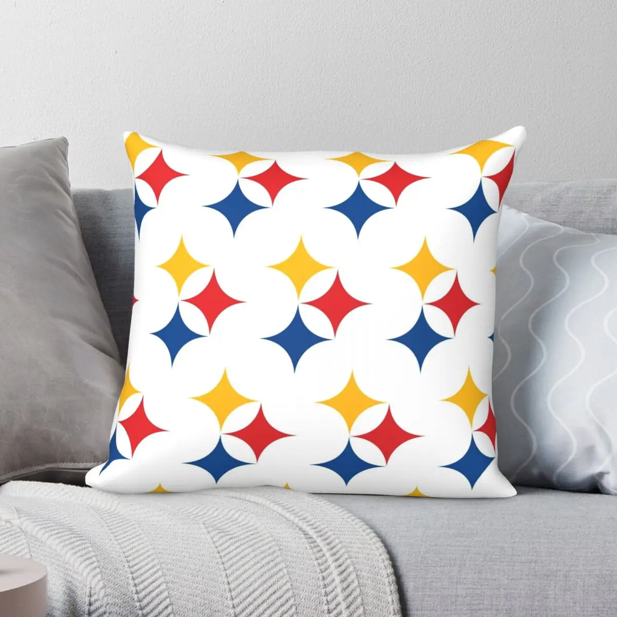 Pittsburgh Pattern Pillowcase Polyester Linen Velvet Creative Zip Decor Sofa Cushion Cover