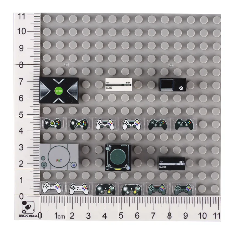 Moc cidade rua vista console de jogo pacote série acessórios do computador blocos de construção gamepad tv modelo impresso tijolos brinquedos presentes