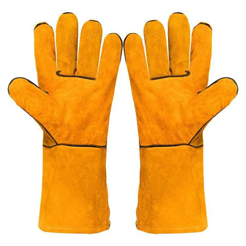 

Soft Welding Gloves Anti-scalding Heat Resistant Gardening Safety Gloves Flexible Durable Leather Working Gloves