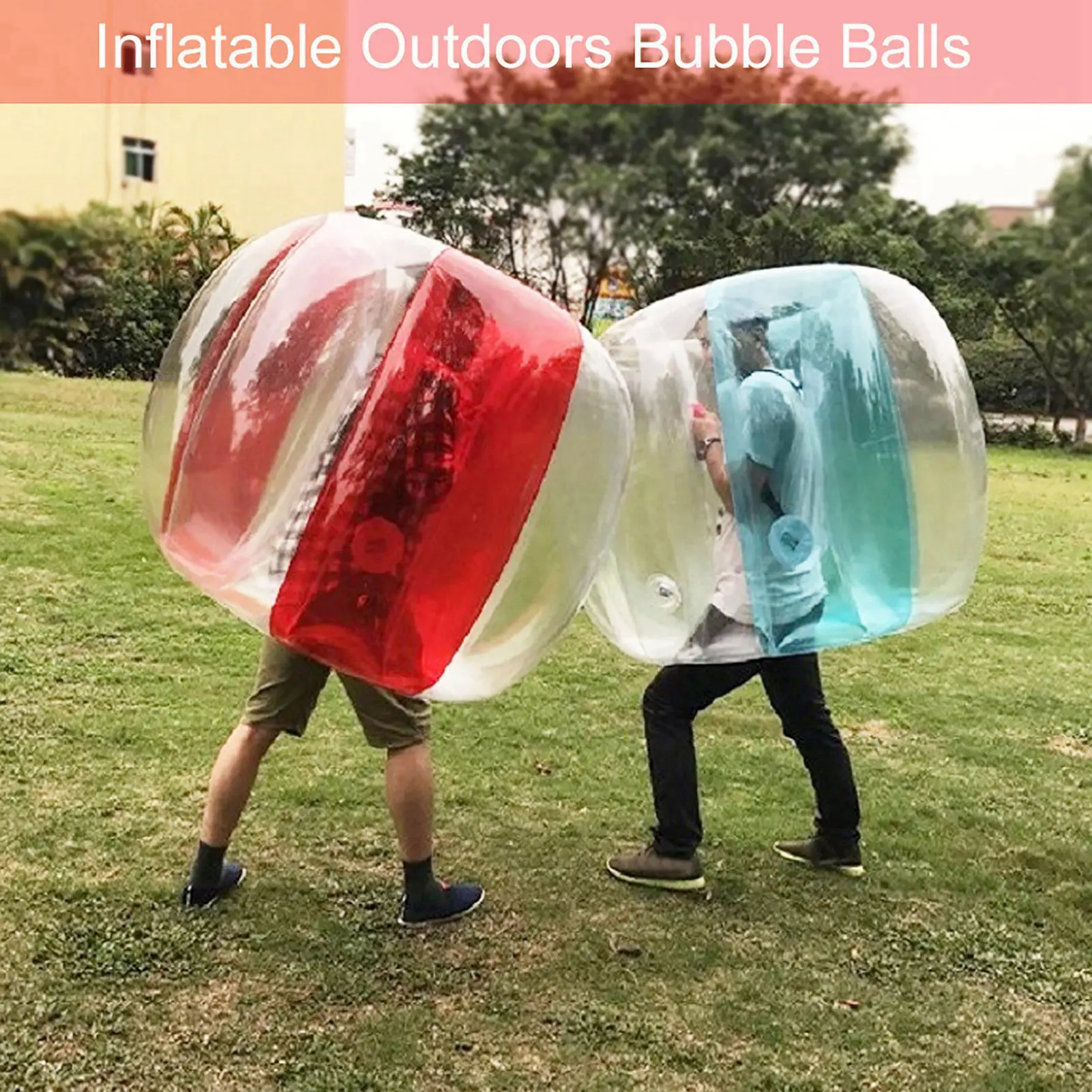 

120cm Outdoors Bubble Balls Active Play Soccer for Adult Inflatable Playing Supplies Inflatable Outdoors Bubble Balls