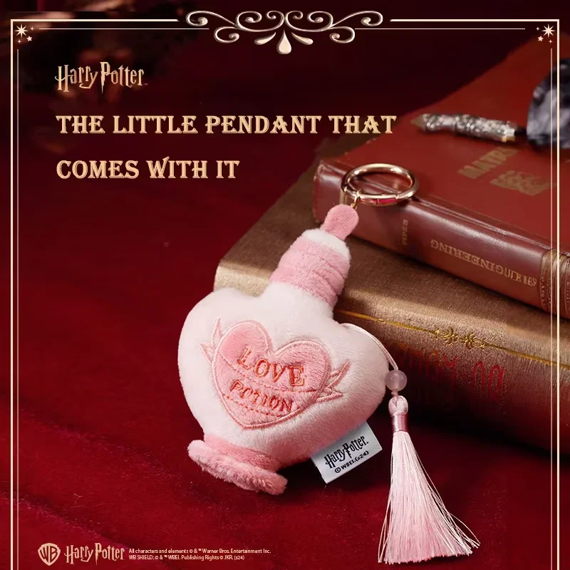 2025 Genuine Harry Potter Love Potion Plush Keychain Couple Jewelry Car Backpack Pendant Room Decoration Fine Embroidery Gifts