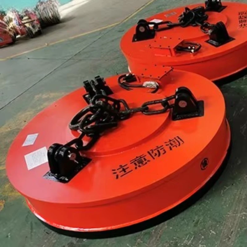 

Гидравлические магниты для экскаваторов Круглый магнитный магнит для подъема лома Сильная адсорбция для подъема железного лома