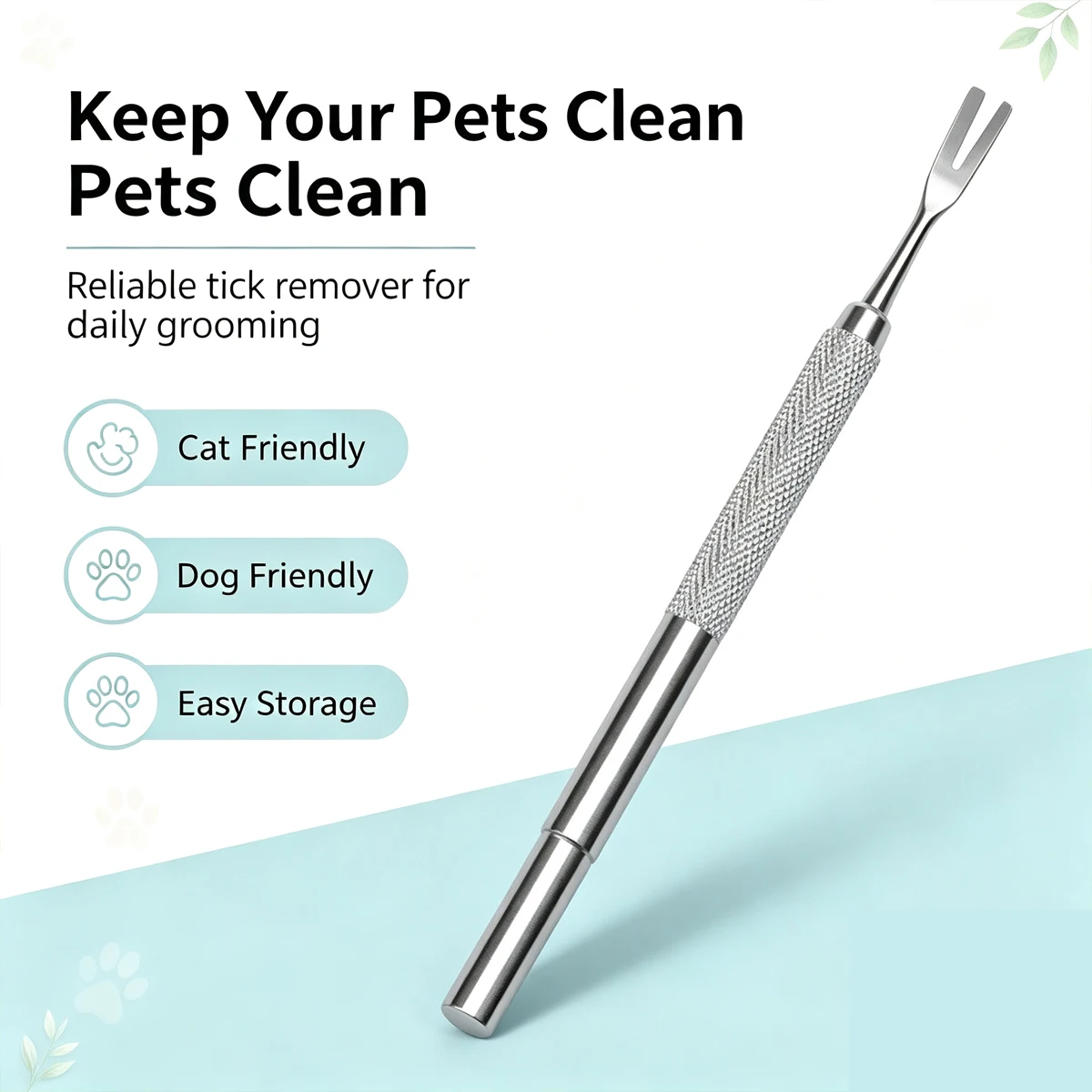 1pc-Stainless 1pc-Stainless steel tick fork removal tool - effective pet flea and tick removal tweezers for dog care and cleaning - Aliexpress Deal