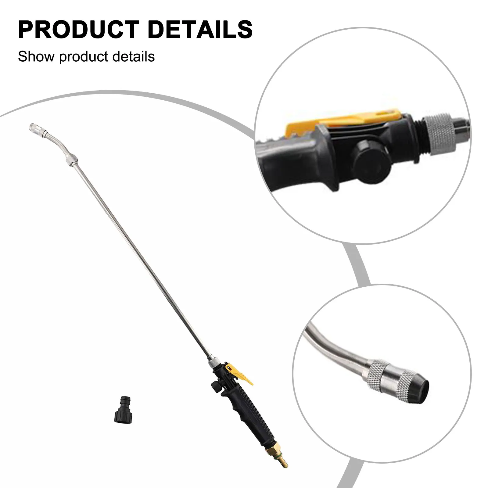 

Match Hose Adjustable Rubber Handle Dimensions Sprayer Nozzle Exterior Finish Stainless Steel Tube Valve Type Garden Outlet