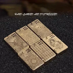 New Esperi CZ Version of The Brass Engraved Kerosene Lighter Creative One Key Ejection Ignition Men's High-grade Gift