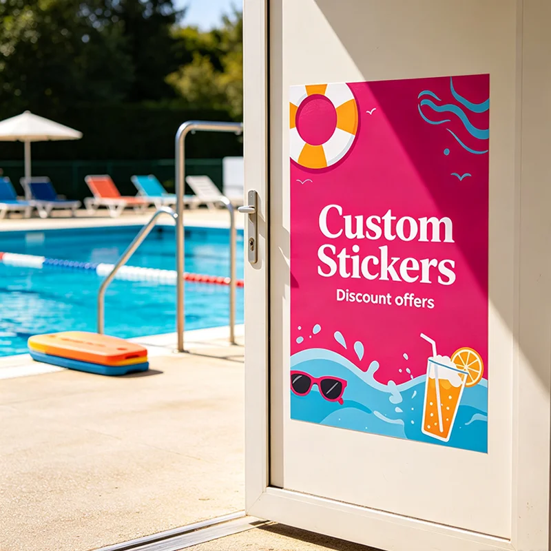 Any Size 100cm Custom Sticker For Hotel Supermarket Bookstore Beauty salon Hospital School Gymnasium Discount Business Activitie