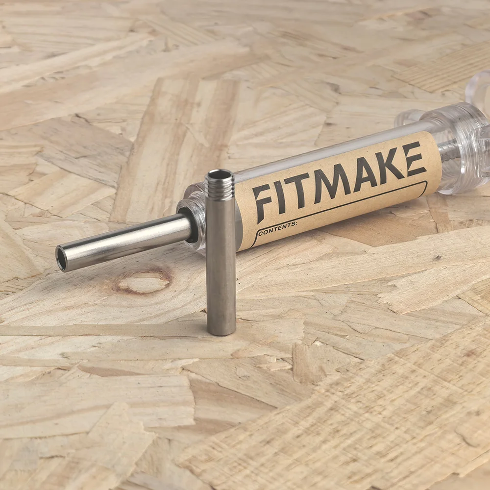 

FITMAKE Grease Syringe Metal Tube Connector for Oil Suction